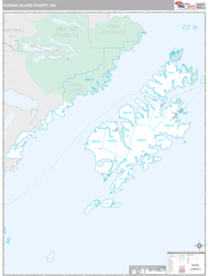 Kodiak Island County, AK Wall Map