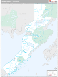 Lake and Peninsula County, AK Wall Map