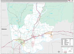 Crawford County, AR Wall Map