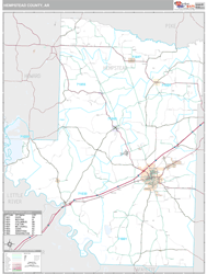 Hempstead County, AR Wall Map