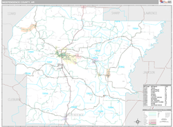 Independence County, AR Wall Map