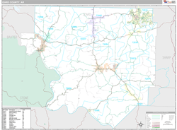 Izard County, AR Wall Map