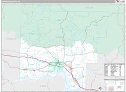 Johnson County, AR Wall Map