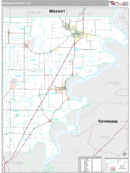 Mississippi County, AR Wall Map