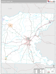 Ouachita County, AR Wall Map