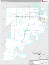 Phillips County, AR Wall Map