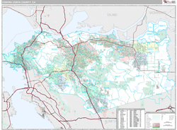 Contra Costa County, CA Wall Map