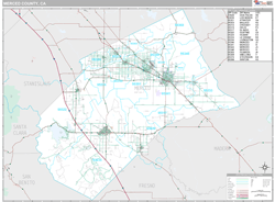 Merced County, CA Wall Map