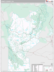 Trinity County, CA Wall Map