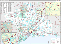 New Haven County, CT Wall Map