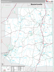 Windham County, CT Wall Map