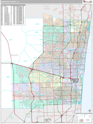 Broward County, FL Wall Map