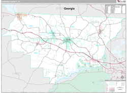 Gadsden County, FL Wall Map