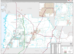 Hernando County, FL Wall Map