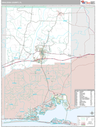 Okaloosa County, FL Wall Map