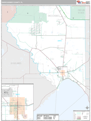 Okeechobee County, FL Wall Map