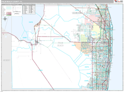 Palm Beach County, FL Wall Map