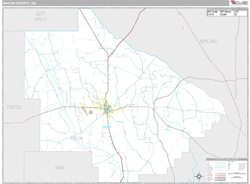 Bacon County, GA Wall Map