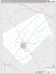 Bleckley County, GA Wall Map