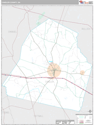 Candler County, GA Wall Map