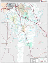 Clayton County, GA Wall Map