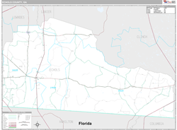 Echols County, GA Wall Map