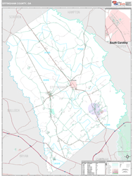 Effingham County, GA Wall Map