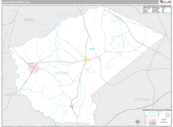 Glascock County, GA Wall Map