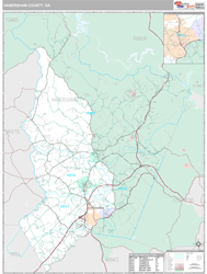 Habersham County, GA Wall Map