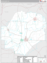 Macon County, GA Wall Map