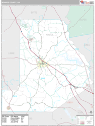 Monroe County, GA Wall Map