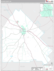 Pulaski County, GA Wall Map