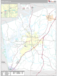 Troup County, GA Wall Map