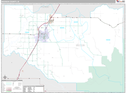 Madison County, ID Wall Map