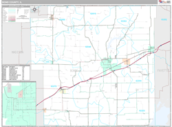 Bond County, IL Wall Map