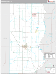 Edwards County, IL Wall Map