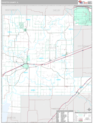 Fayette County, IL Wall Map