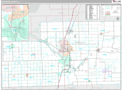 Kankakee County, IL Wall Map