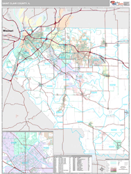 St. Clair County, IL Wall Map