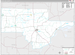 Schuyler County, IL Wall Map