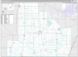 Shelby County, IL Wall Map