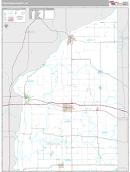 Fountain County, IN Wall Map