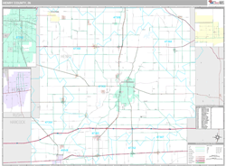 Henry County, IN Wall Map