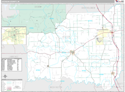 Jackson County, IN Wall Map