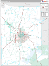 Monroe County, IN Wall Map