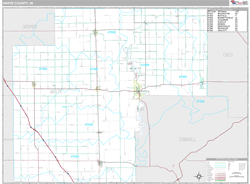 White County, IN Wall Map