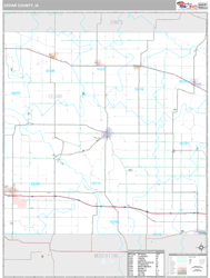 Cedar County, IA Wall Map