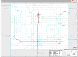 Cloud County, KS Wall Map