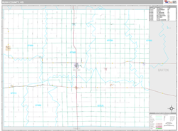 Rush County, KS Wall Map