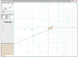 Stanton County, KS Wall Map